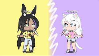 Becca Vs Angela |Little Miss Perfect vs Game On Glitter Girl!| Gacha Club