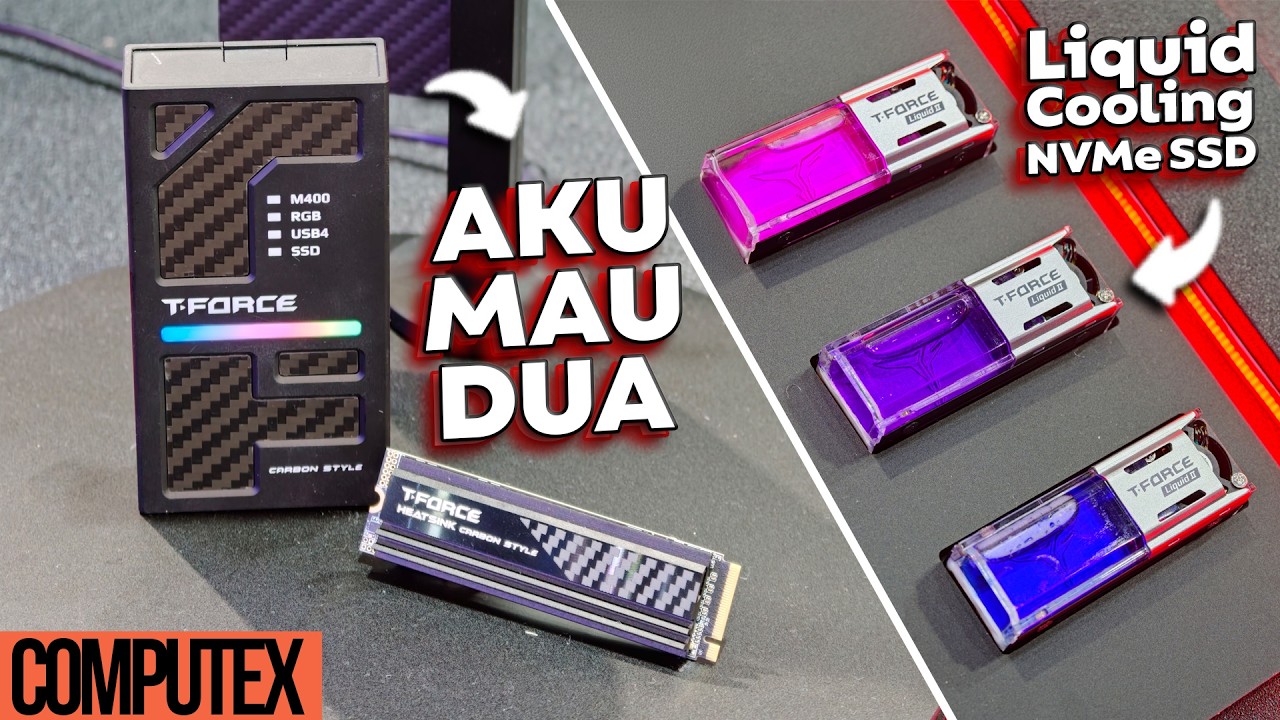 NVMe Gen6, SSD Eksternal 16TB, SSD Pendingin Cair! Teamgroup Computex 2026