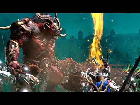 KHORNE vs EMPIRE - Warhammer TotalWar movie battle
