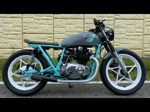 Suzuki GS Cafe Racer Full Timelapse Build