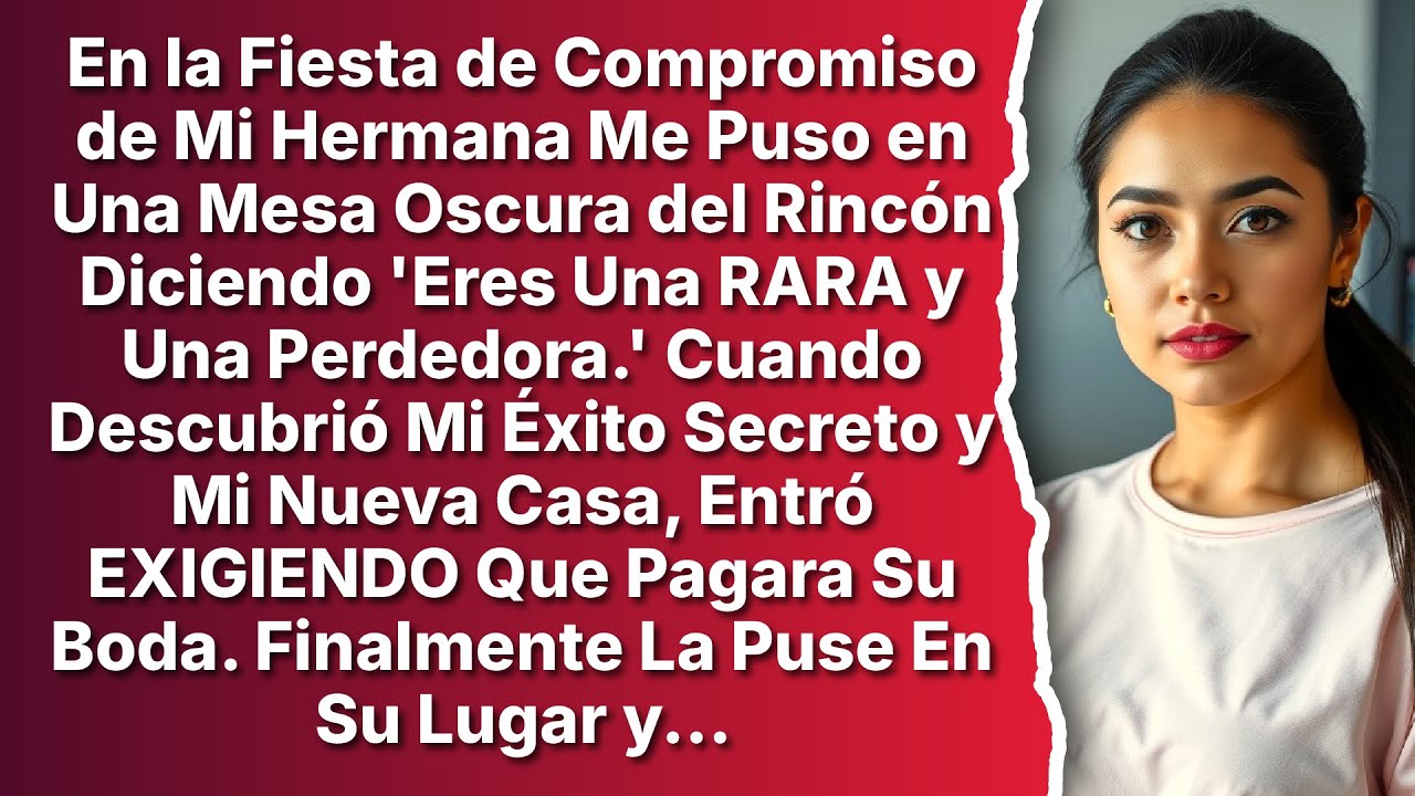 En La Fiesta de Compromiso de Mi Hermana, Se Burló: 'Eres Una RARA y Una Perdedora...' Pero Después