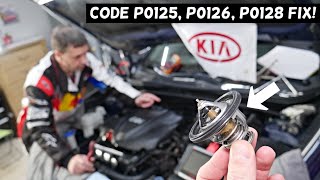 KIA CODE P0125 P0126 P0128 ENGINE LIGHT ON KIA FORTE SORENTO SPORTAGE RIO SOUL