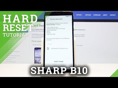 How to Factory Reset Data on SHARP B10 - Erase All Data
