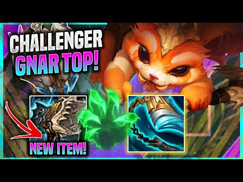 KOREAN CHALLENGER PLAYS GNAR WITH NEW ITEM HULLBREAKER! - Korean Challenger Plays Gnar TOP vs Shen!