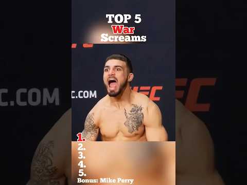 5 top war screams 😲 #shorts #ufc #scream #mma