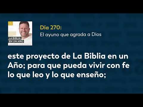 Día 270 El ayuno que agrada a Dios — La Biblia en un Año