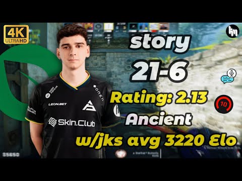story (22-14) vs jks/JTR (Ancient) | avg 3220 Elo | Jan 7, 2025 #cs2 #flyquest #jks