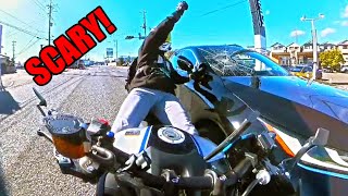 RIDER LAUNCHED INTO THE AIR - Incredible Motorcycle Moments