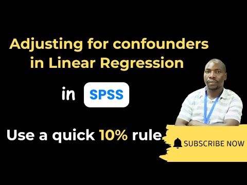 How to assess confounding in Linear Regression in SPSS: Crude vs Adjusted estimates in confounding