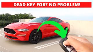 How to Unlock and START Your Mustang When Key Fob Battery DIES | Works on ALL S550 Mustangs