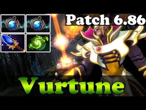 Dota 2 - Patch 6.86 : Vurtune Pro Invoker China with 2 Aether Lens vol 50 - Ranked Match Gameplay