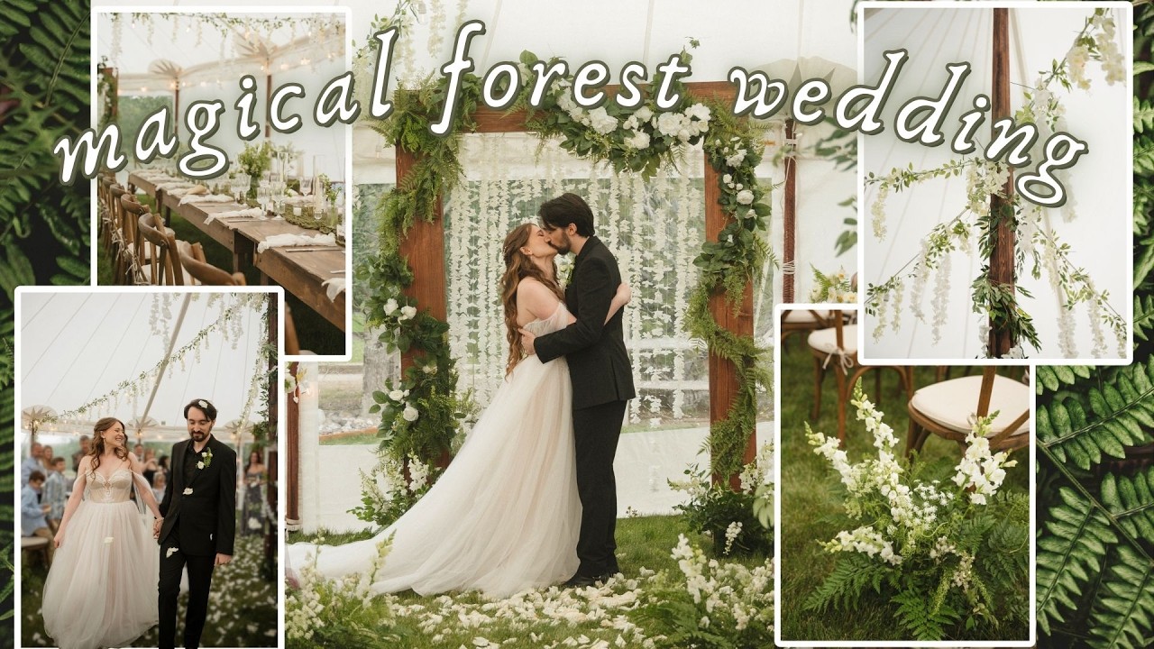 Our DIY Forest Fantasy Wedding 🌲 How I Created My Dream Backyard Tent Wedding
