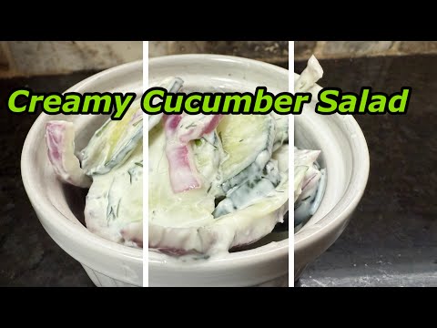 Delicious Creamy Cucumber Salad - Twisted Mikes