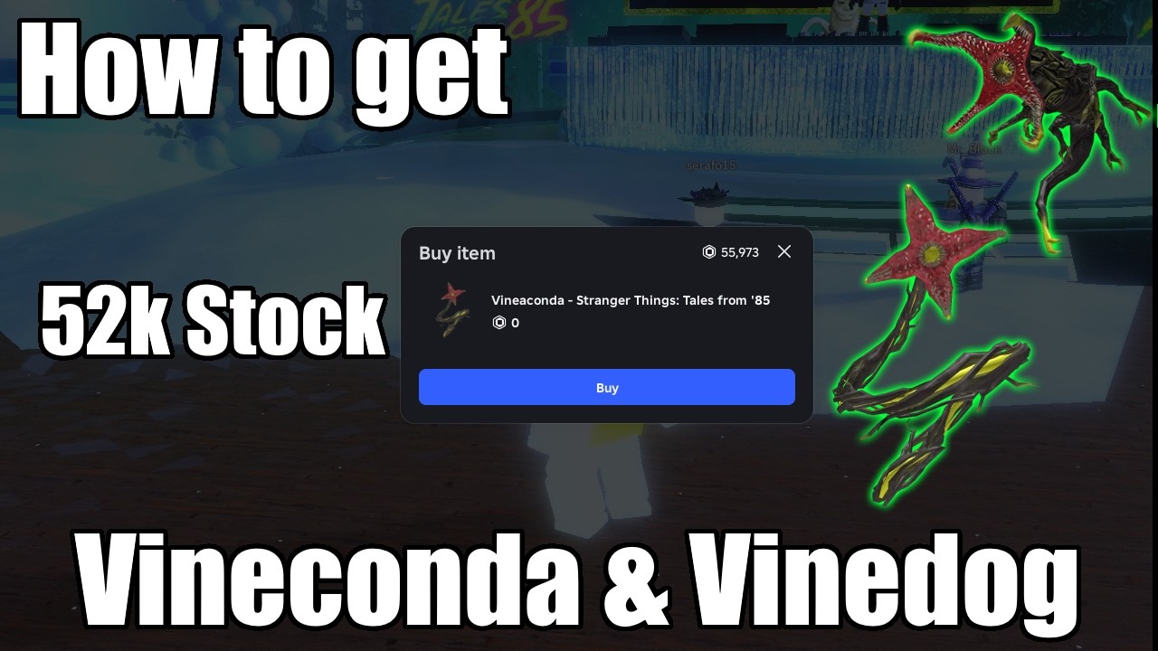How to get Vine Dog & Vineaconda in The Block | 52,838 Stock | Daily Stock | Stranger Things