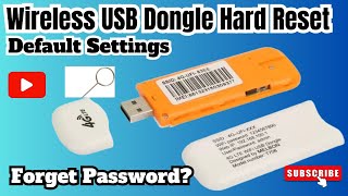Dongle Not Working or Forget Your wifi password?? Watch Wireless 4G Dongle Stick Hard Reset Process