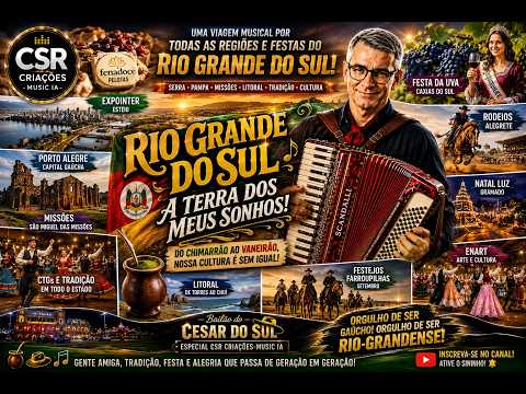 🪗 RIO GRANDE DO SUL – A TERRA DOS MEUS SONHOS 🇧🇷 | A Viagem Musical Mais Linda pelo Nosso Estado!