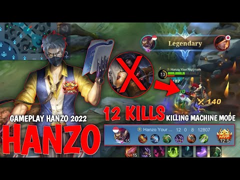 HANZO WITH AGGRESSIVE TARGETING GAMEPLAY | HANZO TOP 1 GLOBAL 2021 GAMEPLAY | HANZO TUTORIAL | MLBB
