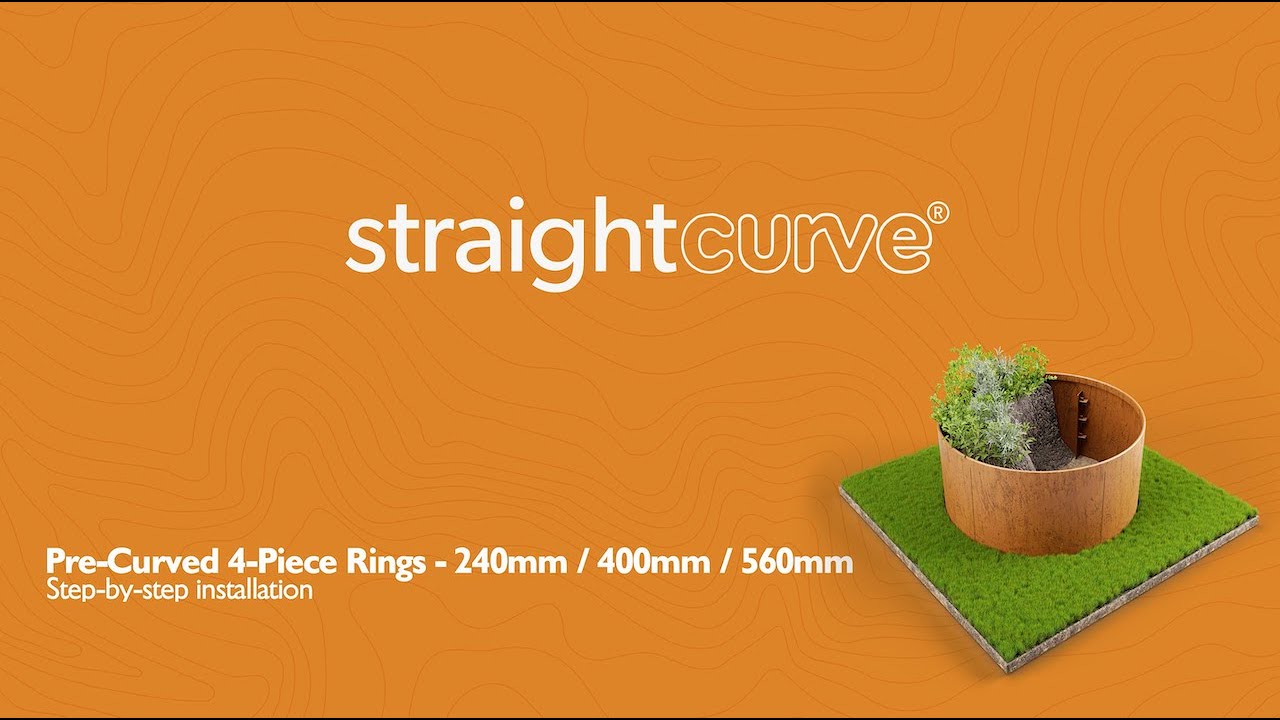Straightcurve® 2025 - 4-Piece Pre-Curved Rings 800mm Diameter Installation Video 240mm, 400mm, 560mm