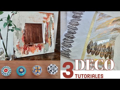 Almohadon con Foil  Marco de Espejo  de madera Tiradores en Porcelana Fria