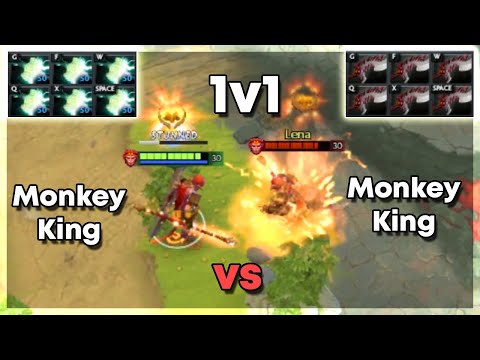 Mjollnir Monkey King vs Abyssal Monkey King - Dota 2 1v1