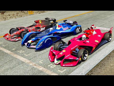 2025 Ferrari F1 Concept vs Red Bull X2010 vs 2021 Formula Rapide - Monza