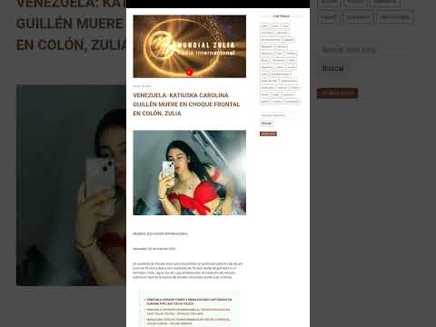 VENEZUELA: KATIUSKA CAROLINA GUILLÉN MUERE EN CHOQUE FRONTAL EN COLÓN, ZULIA