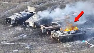 Accurate hit of Javelin missiles on russian tanks 