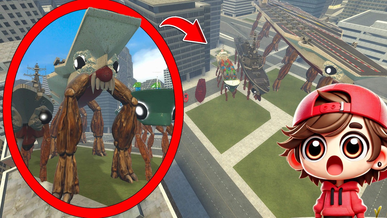 My drone CATCHES NEW EVOLUTION CRABTANIC in REAL LIFE in Garry's Mod