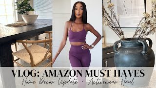 VLOG | AMAZON MUST HAVES HAUL | HOME DECOR + BEST AFFORDABLE ACTIVEWEAR | CRZ YOGA | YAHEETECH 2022