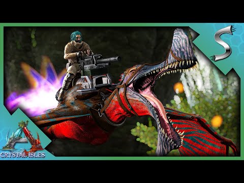 TAMING MY FIRST TROPEOGNATHUS! THE FIGHTER PLANE FLYER! - Ark: Crystal Isles [DLC E9]