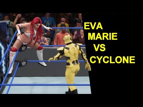 WWE 2K18 Eva Marie vs Cyclone - Extreme Rules