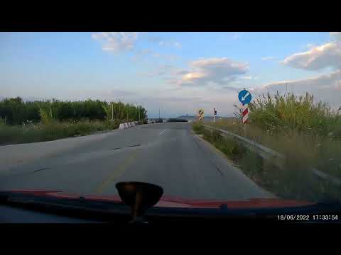 Road from Lefkada Airport (Preveza) to Nikiana Juni 2022
