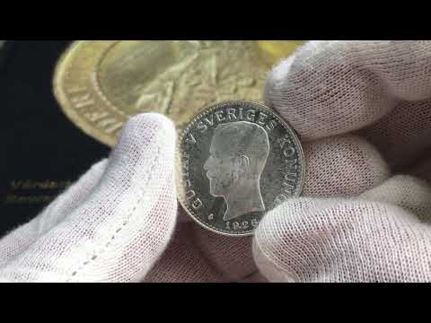 Gustav V 2 kronor 1926 Toppexemplar - frostad reflief och djupt glänsande ytor från Roberto Delzanno