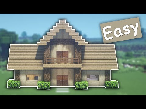 Building a large two storey wooden house in Minecraft is fabulous and easy🍁#30