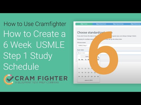 USMLE Step 1: 6 Week Study Schedule