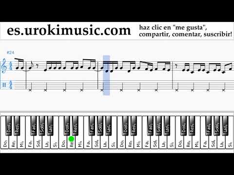 Como Tocar Piano (mano derecha) Luis Fonsi, Demi Lovato - Échame La Culpa Tablatura Parte#2 um-ih927