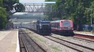 preview picture of video 'Aggressive KJM WDP-4 20046 with 18509 overtaking DEMU'