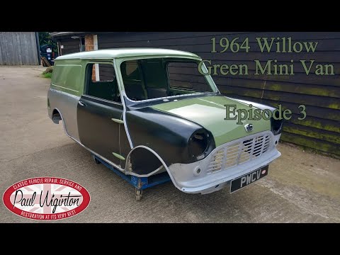 Willow Green 1964 Classic Mini Van Bodyshell Restoration. Ep 3/3