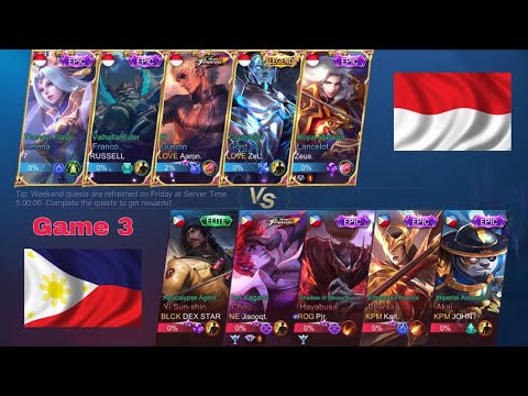 Game 3 | Team Indonesia vs Team Philippines | National Arena Contest | 2020-08-16 | Mobile Legends