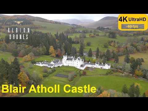 Aerial views, Blair Atholl Castle - Autumn 2025 - DJI MINI3 Pro 4K