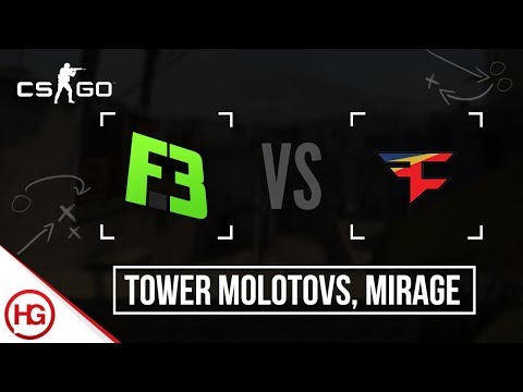 FlipSide vs FaZe - Mirage, A Site Execute Tower Molotovs (CS:GO Strategy Breakdown #30)