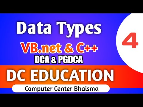 Data types in C++ and VB.Net | DC Education Bhaisma