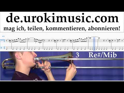 Posaune Lernen The Pink Panther - Theme Song Tabulatur Teil#2 um-i995