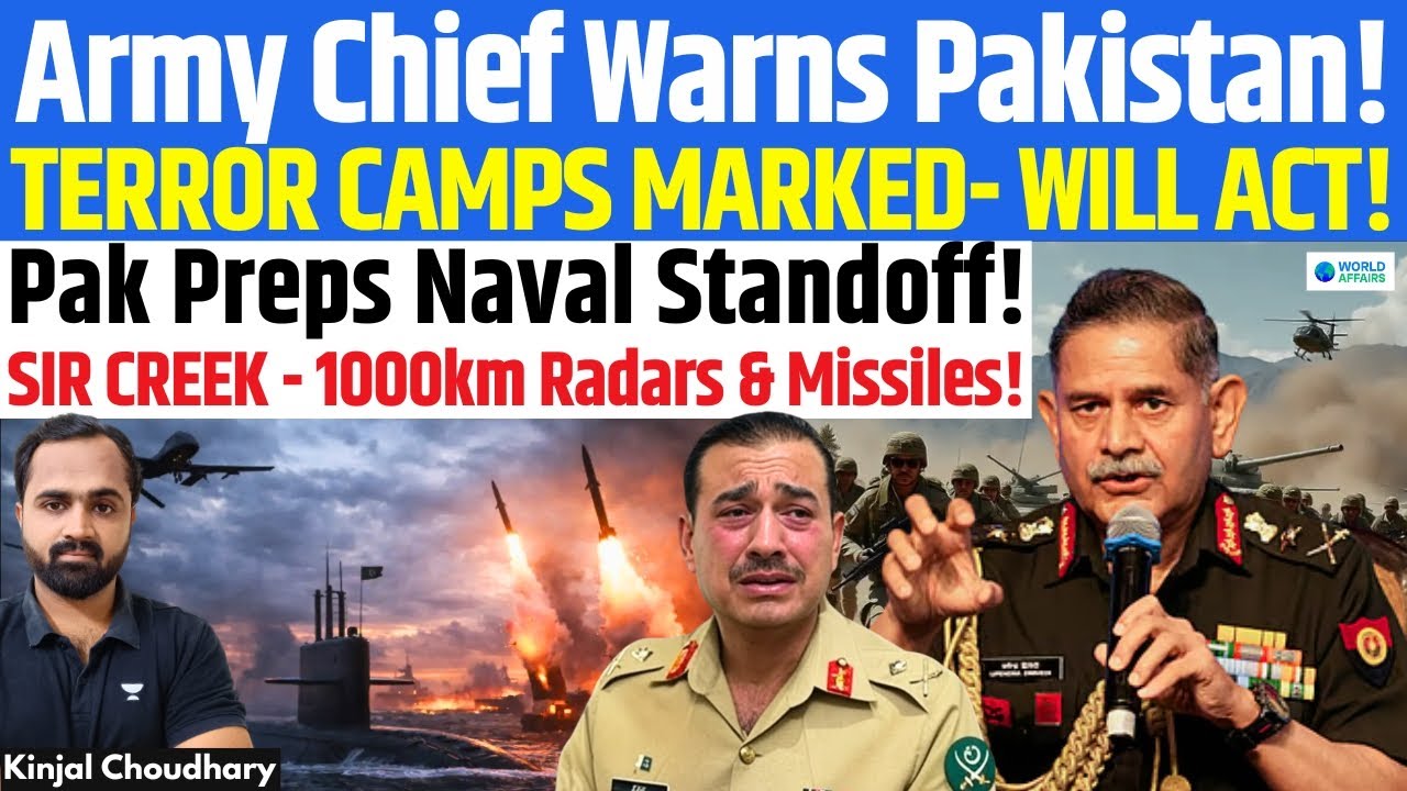 Army Chief Warns Pakistan - Terror Camps Locked! Sir Creek - Pak Preps For Naval Standoff! Kinjal