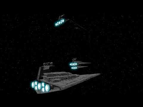 Star Destroyer Fleet Exiting Hyperspace - In The Back