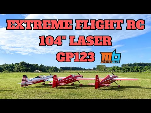 Gusty winds! Extreme Flight RC 104" Laser x GP123