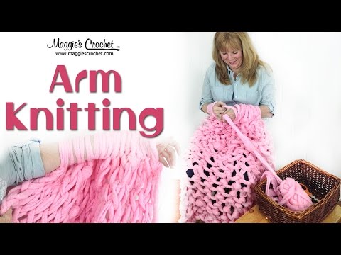 2 Hour Arm Knit Afghan with Couture Jazz - Right Handed