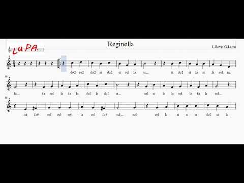 Reginella (Canzone Napoletana) - Flauto dolce - Note - Spartito - Canto - Tutorial - Recorder