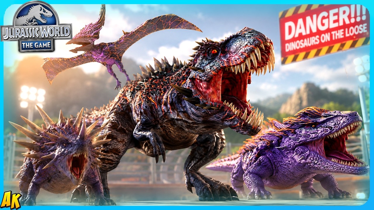 🚨BRECHA DE SEGURIDAD🚨 SE ESCAPAN TODOS LOS JEFES de JURASSIC WORLD THE GAME
