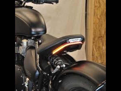 Triumph Bobber Black New Rage Cycles Fender Eliminator and 360 Turn Signals Install